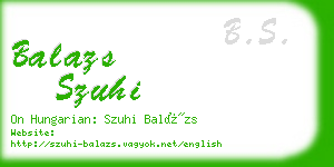 balazs szuhi business card